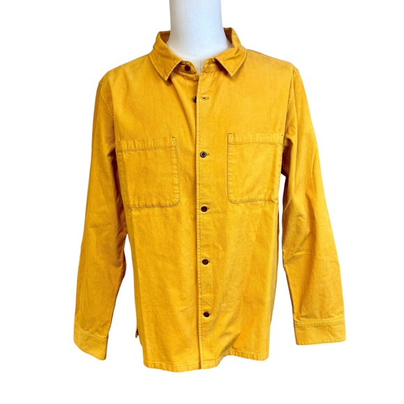 OUTERKNOWN New Corduroy Button Down Shirt Sz XXL Yellow NWT Casual Shacket - Picture 13 of 13